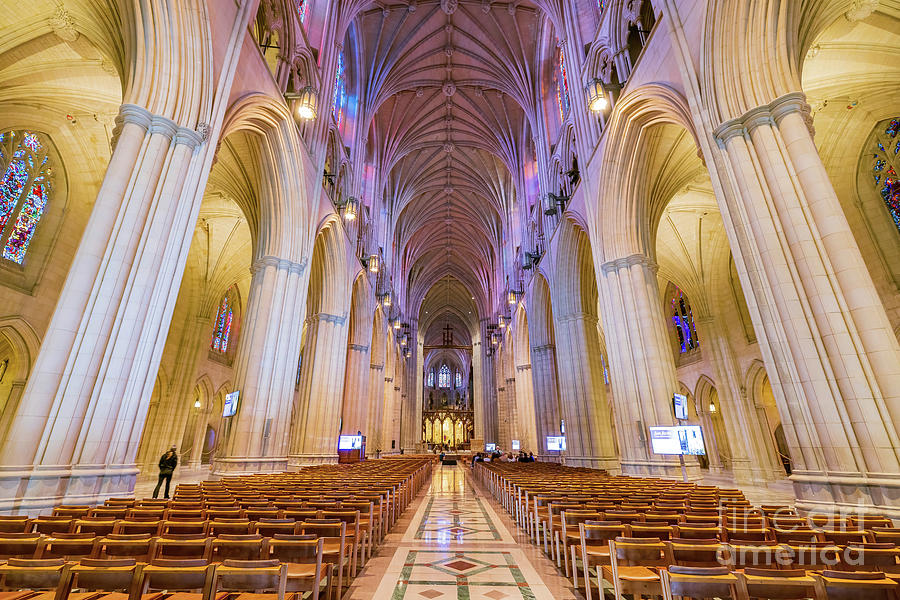 Interior view of the Washington National Cathedral Photograph by Chon ...