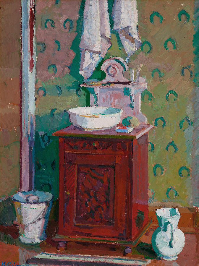 Harold Gilman Painting - Interior with a washstand  by Harold GILMAN