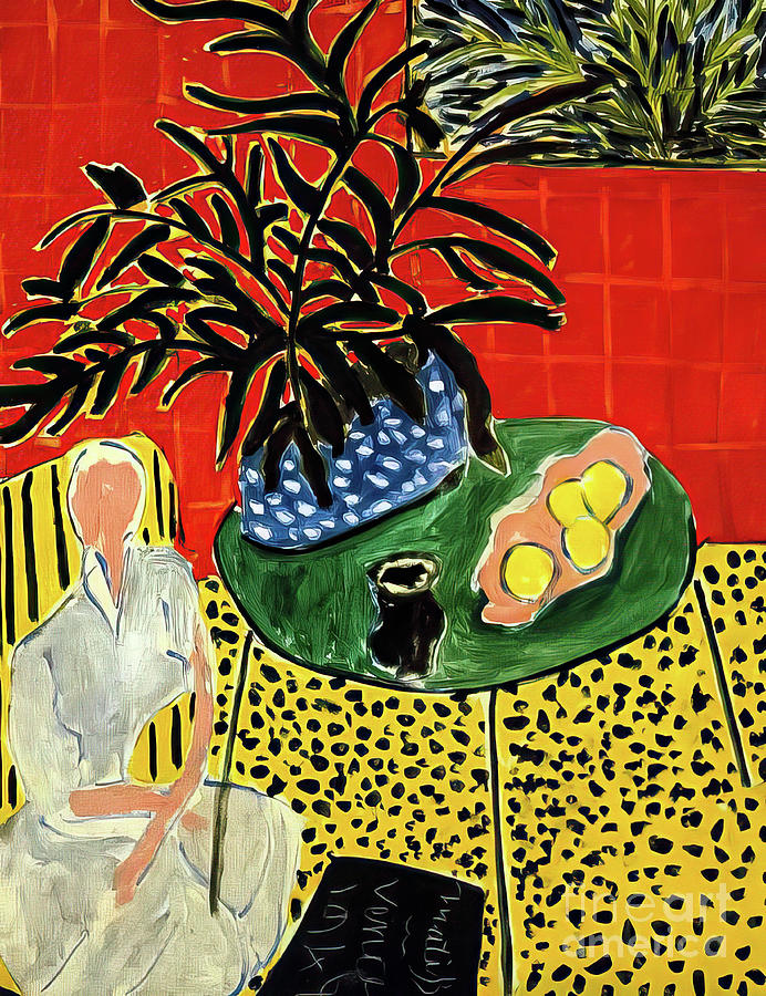 Interior With Black Fern by Henri Matisse 1948 Painting by Henri Matisse