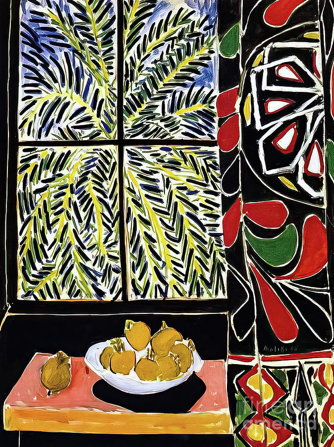Interior With Egyptian Curtain by Henri Matisse 1948 Painting by Henri Matisse