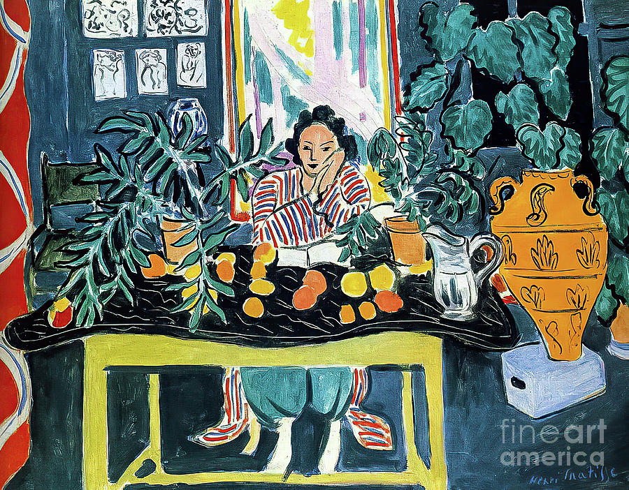 Interior With Etruscan Vase by Henri Matisse 1940 Painting by Henri Matisse