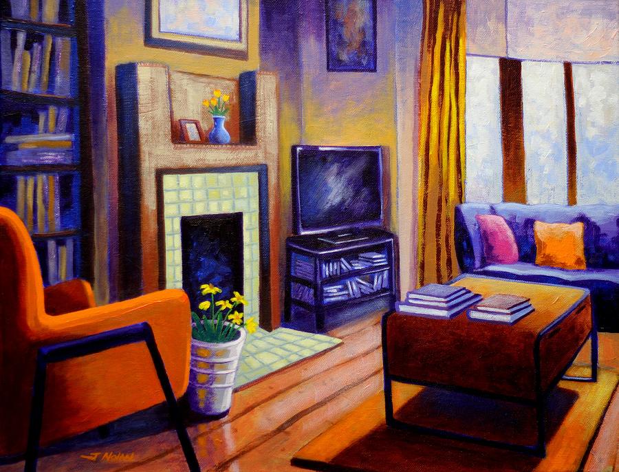Interior with Flowers Painting by John  Nolan