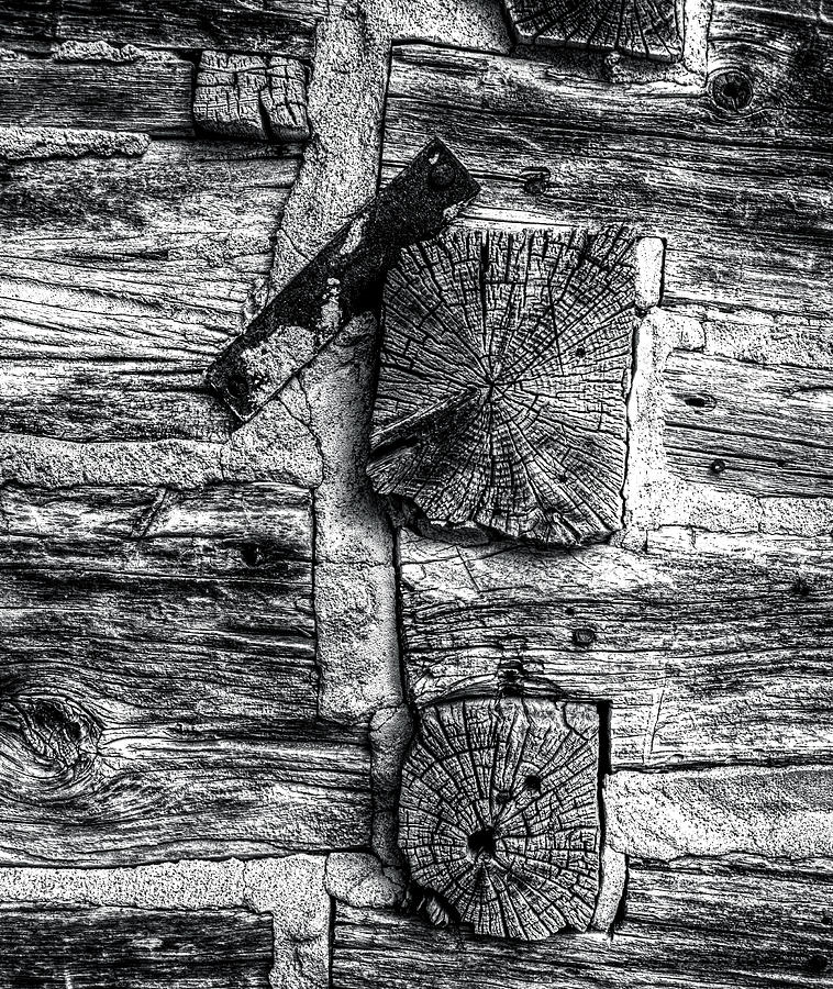 Interlocking Logs of a Cabin Photograph by James C Richardson