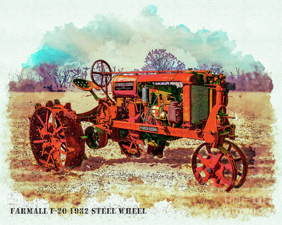 International Harvester, Inc. Mccormick-deering 1932 F-20 Steel Wheel Tractor Digital Art by Anthony Ellis
