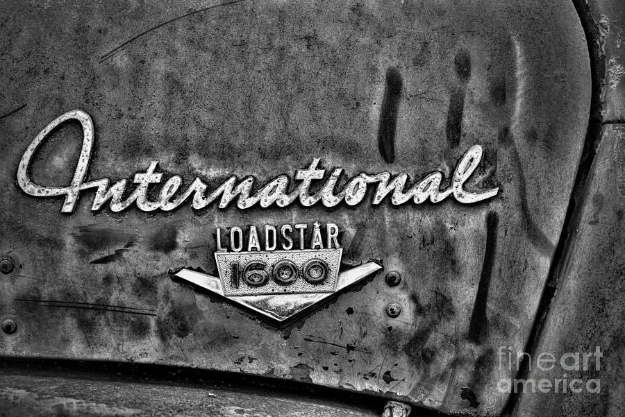 International Loadstar 1600 Emblem black and white Photograph by Paul Ward