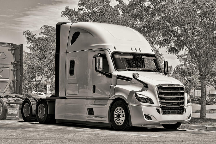 International Semi Truck B And W Photograph By Nick Gray - Pixels