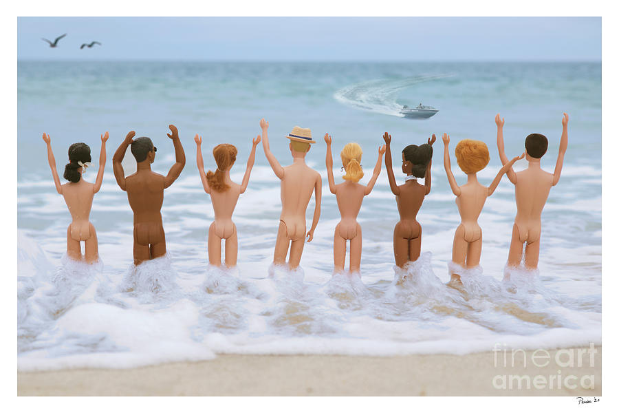 Barbie Digital Art - International Skinny Dip Day by David Parise