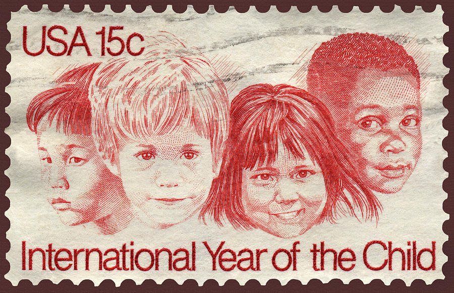 International Year of the Child Stamp Photograph by Phil Cardamone