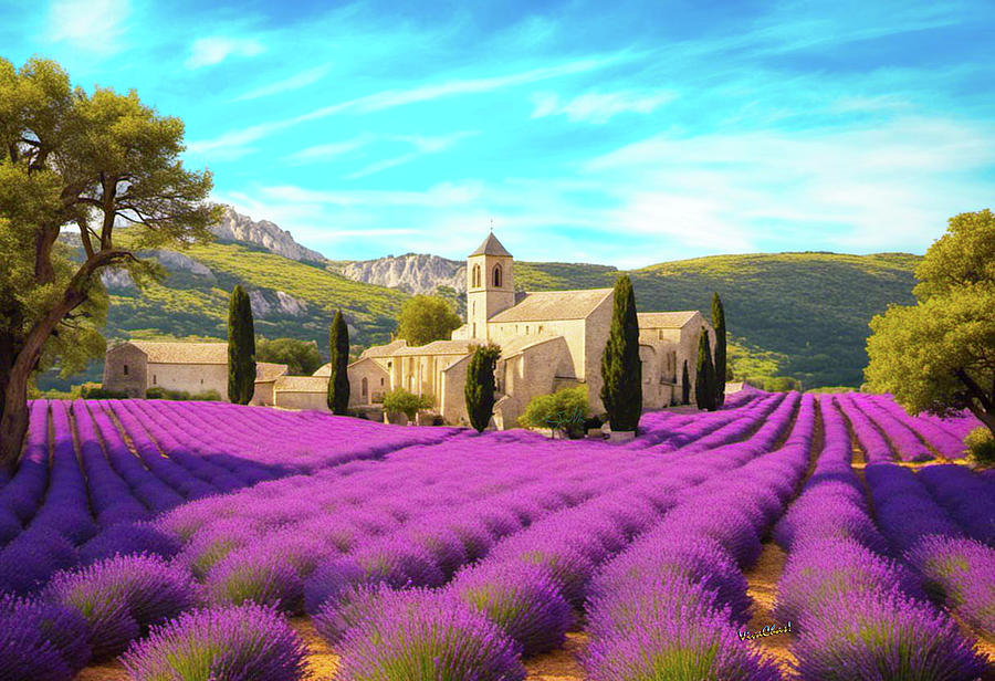 Interpretation of an Abbey of Provence Photograph by Chas Sinklier
