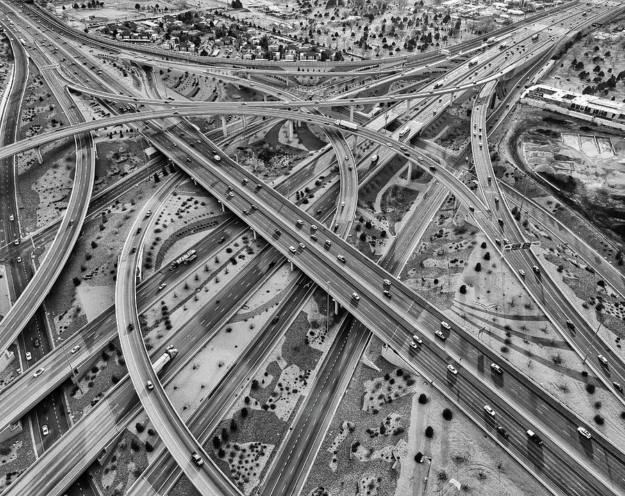 Intersections BW Photograph by Rand Ningali