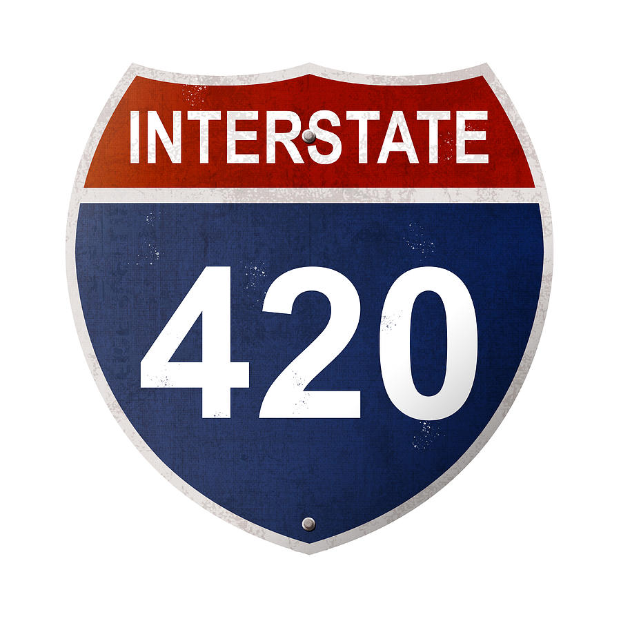 Interstate 420 Travel Vintage Road Sign Transparent Mixed Media by ...