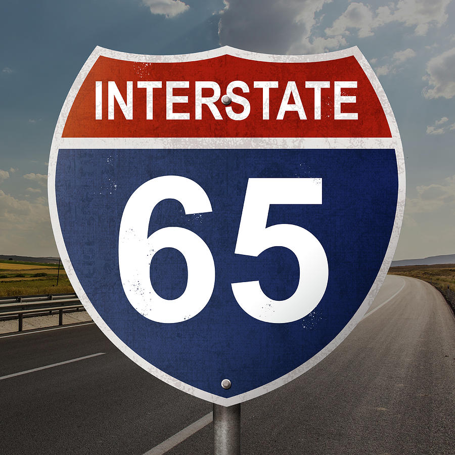 Interstate 65 Travel Road Sign Design Turnpike 