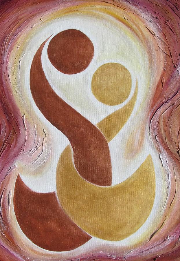 Intertwined... together Painting by Jennifer Hannigan-Green