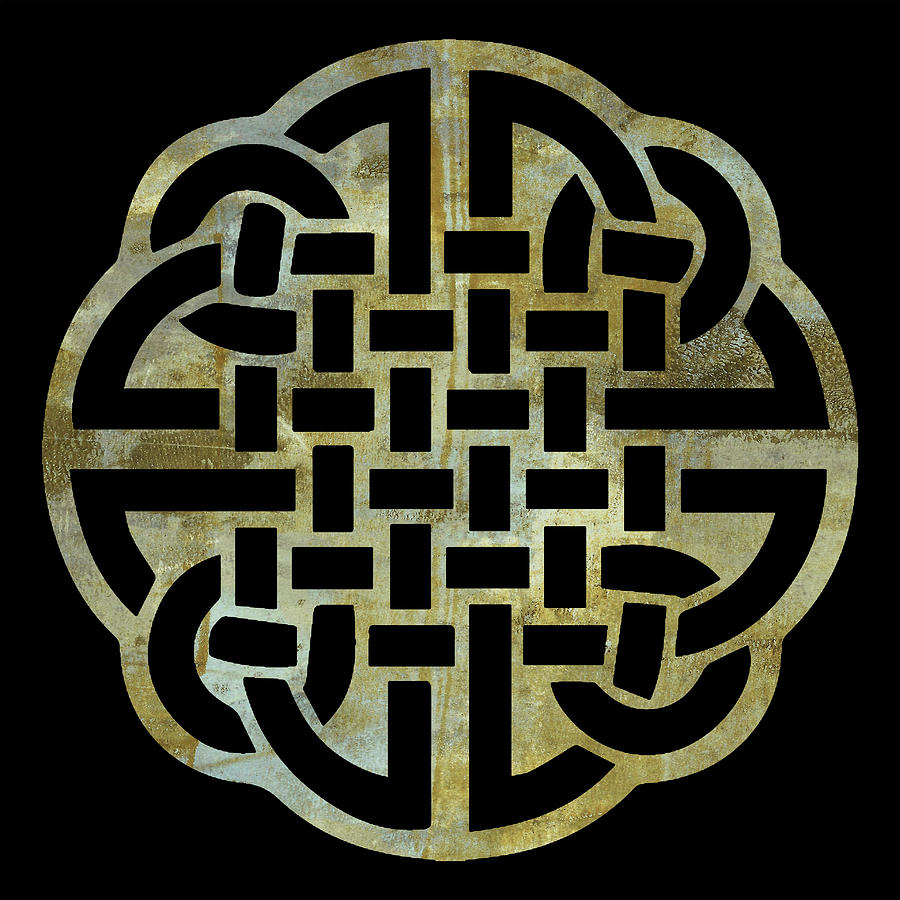  Black and Gold Celtic Knot Digital Art by Kandy Hurley