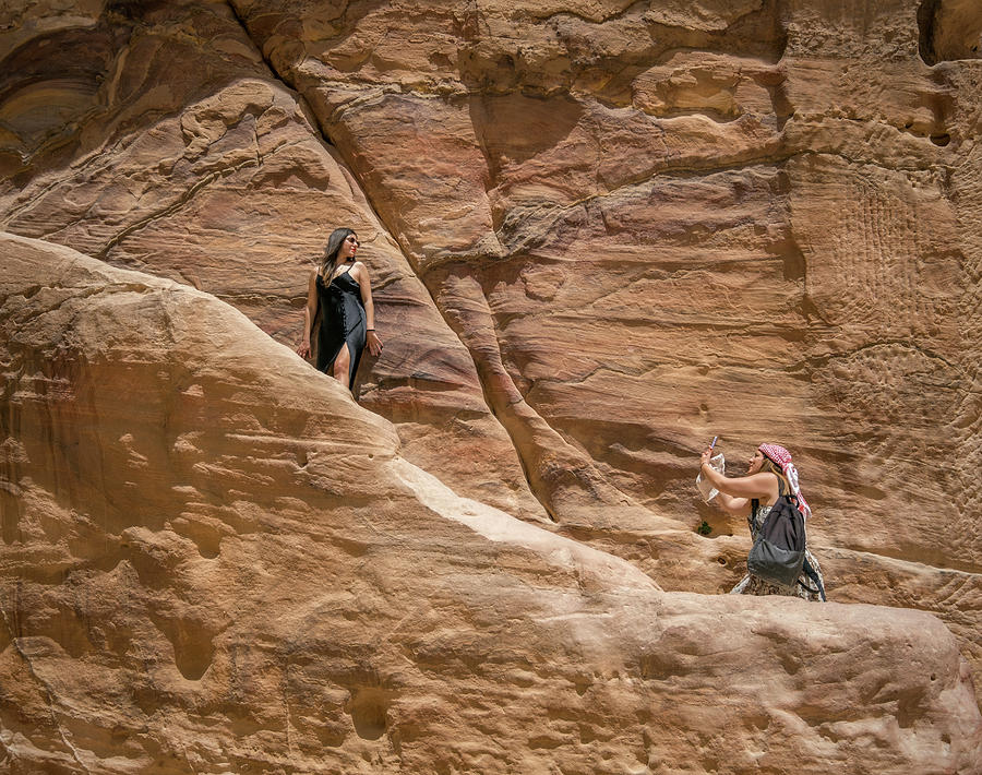 An Intimate Moment in Petra Photograph by Dubi Roman