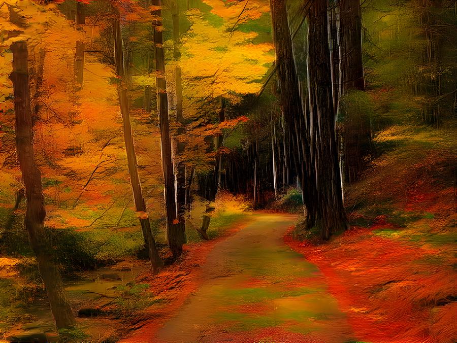Into Autumn  Digital Art by Beverly Read