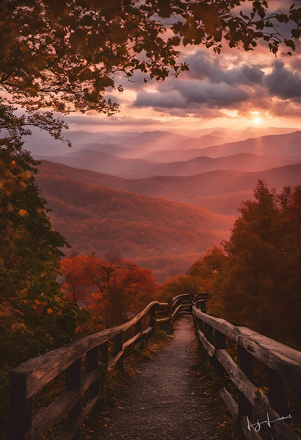 Mountain Photograph - Into The Appalachia by Lisa Lambert-Shank