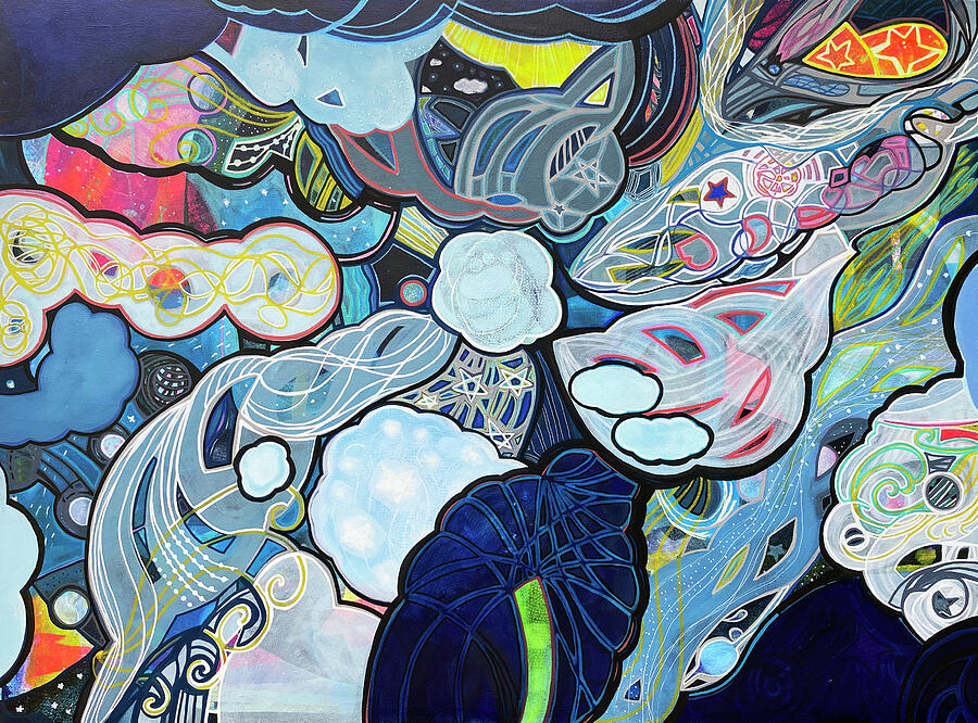Abstract Painting - Milos Magic by Cheri Glover Abstract Painting - Milos Magic by Cheri Glover