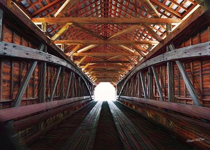 Covered Bridge Photograph - Into the Light by Gayle Deel