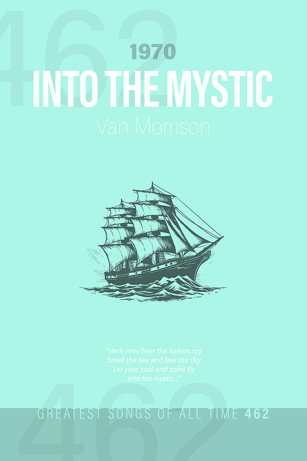 Into The Mystic Van Morrison Minimalist Song Lyrics Greatest Hits Of All Time 462 Mixed Media By