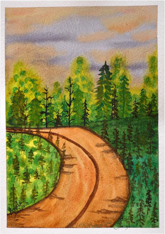 Nature Painting - Into the Nature by Sonali Gangane
