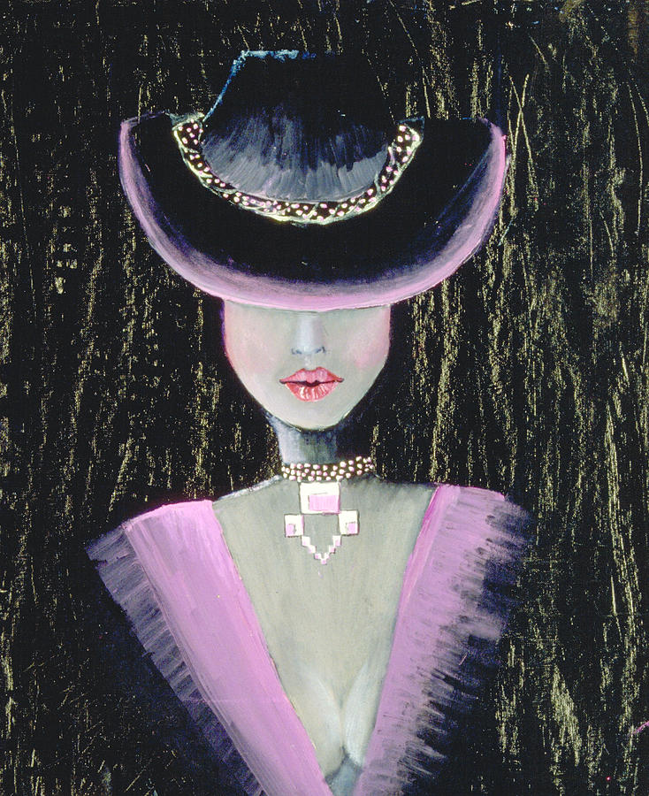 Hat Painting - Into The Night by J Andrel