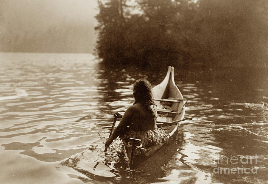 Into the shadow by Edward Sheriff Curtis Photograph by Edward Sheriff Curtis