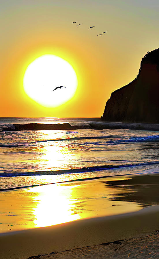 Into the Sun Seascape Sunset  Photograph by Floyd Snyder