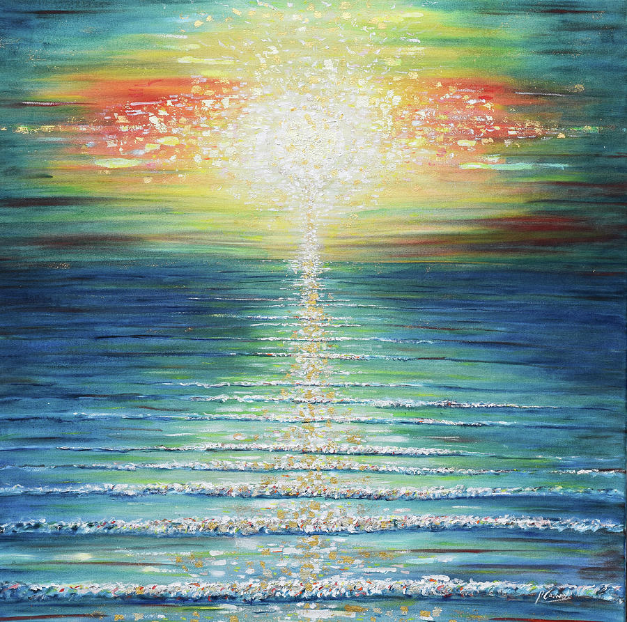 Into the Sunset Painting by Pete Caswell
