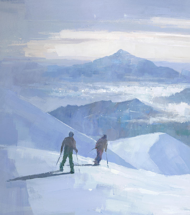 Winter Painting - Into the Valley by Steve Mitchell