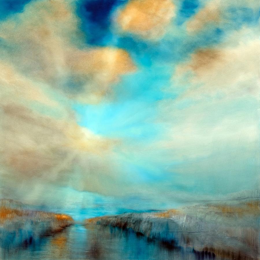 Into the wide - blue skies Painting by Annette Schmucker
