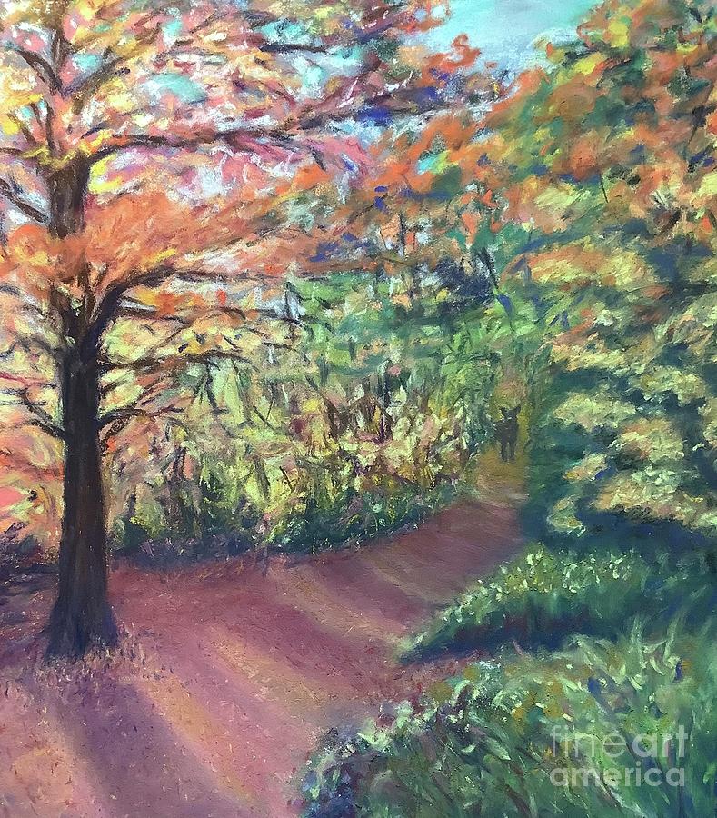 Into the Woods - A visitor Painting by Susan Sarabasha