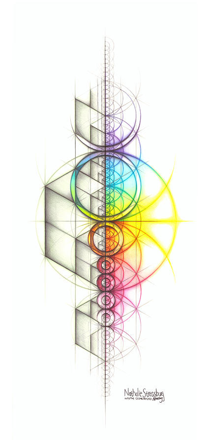 Intuitive Geometry Spectrum Aspire Theme Drawing by Nathalie Strassburg