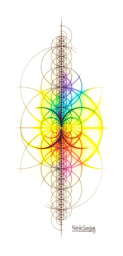 Intuitive Geometry Spectrum Scaling Heaven Theme Drawing by Nathalie Strassburg
