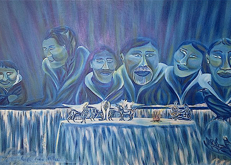 Inuit Circle of Life Painting by Claude Theriault