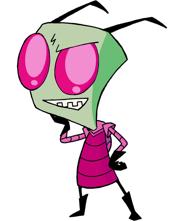 Invader Zim Sticker Poster cute Painting by Morgan Joel | Fine Art America