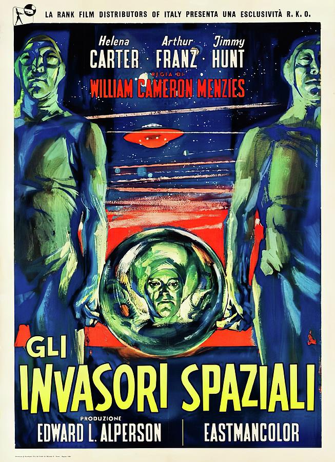 Invaders From Mars, 1953-b - art by Renato Fratini Mixed Media by Movie World Posters