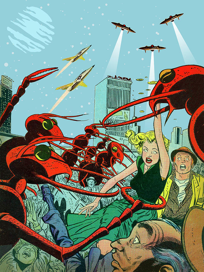 Invasion of Giant Ants from Another Planet Digital Art by Long Shot