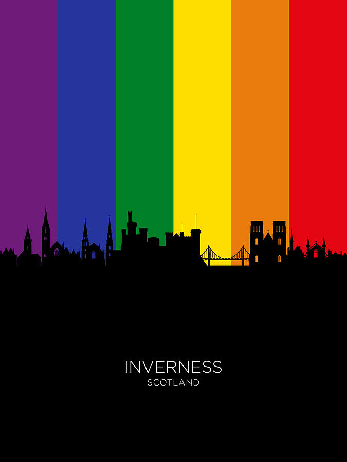 Inverness Scotland Skyline #54 Digital Art by Michael Tompsett