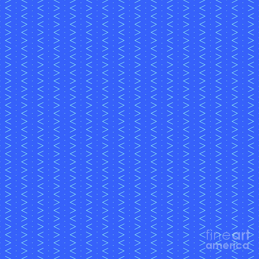 Inverse Light Chevron Diamond Dot Stripe Pattern In Day Sky And Azul Blue N.2349 Painting