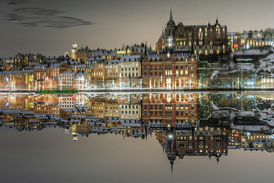 Stockholm Photograph - Inverted Dreamy Stockholm island ice reflection by Dejan Kostic Stockholm Photograph - Inverted Dreamy Stockholm island ice reflection by Dejan Kostic