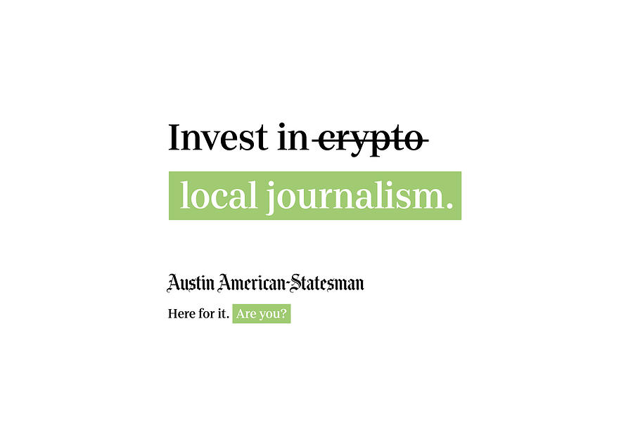 Invest in Journalism - Austin American-Statesman White Digital Art by Gannett
