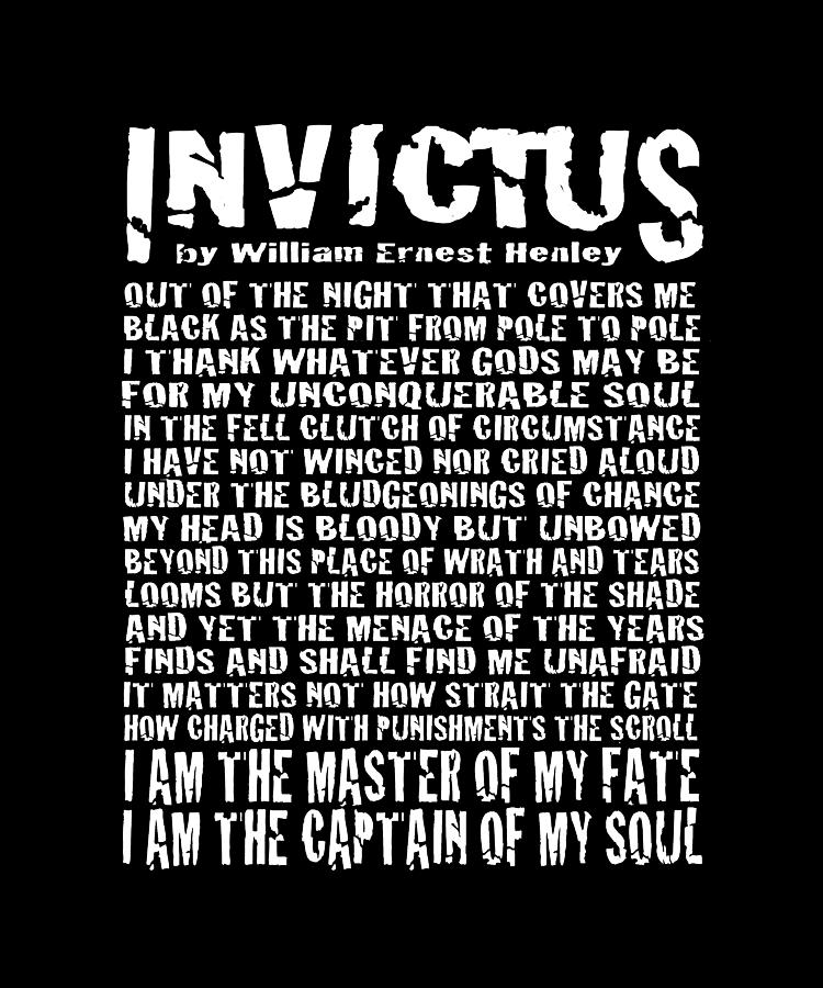 Invictus - Grunge Style with Wide Margins Digital Art by Ginny Gaura