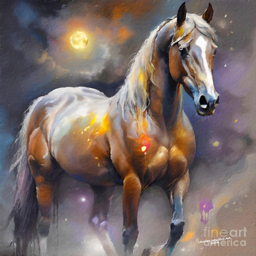 Invigorating Horse Digital Art by Lauries Intuitive