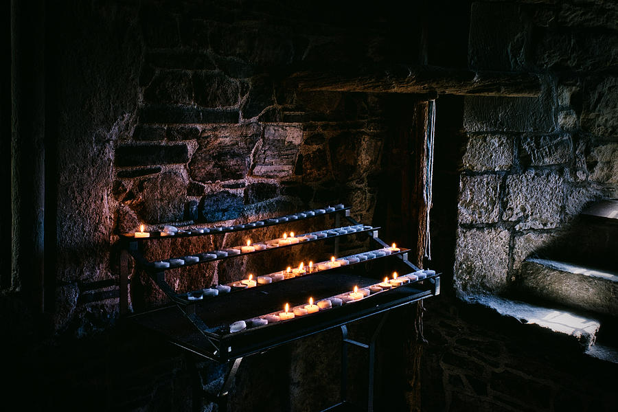 Iona Abbey Votive Candles - Scotland Photograph by Stuart Litoff