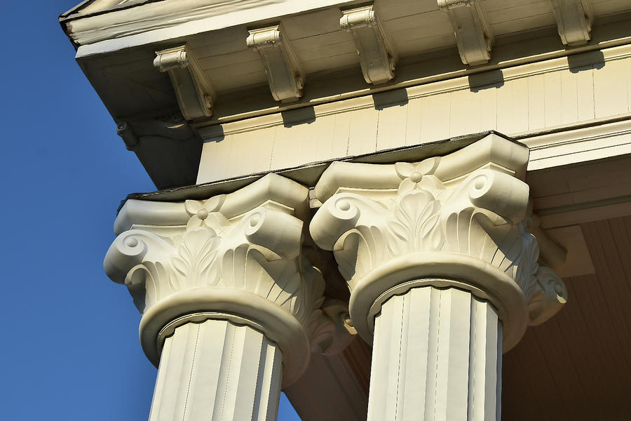Ionic Columns On Millen Church Photograph by Kathy K McClellan