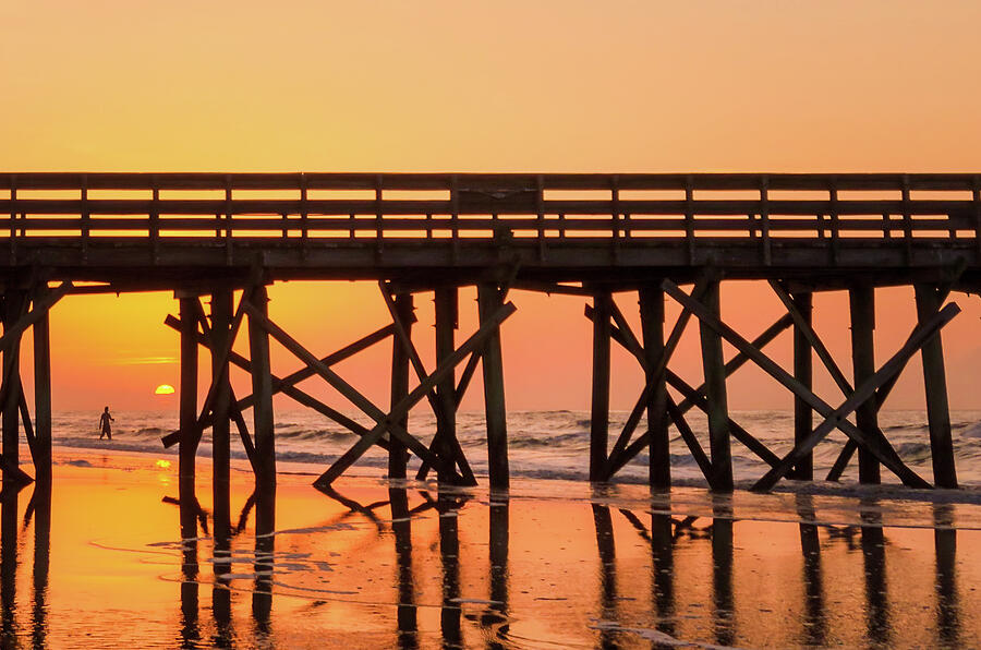 IOP Pier Sunrise #3 Photograph by John Kirkland