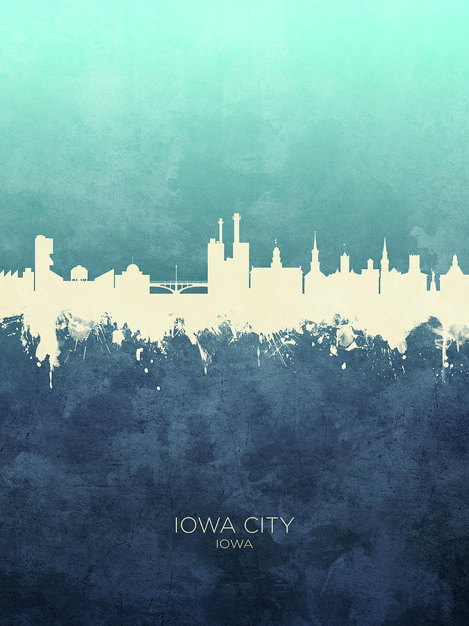 Iowa City Iowa Skyline #95 Digital Art by Michael Tompsett