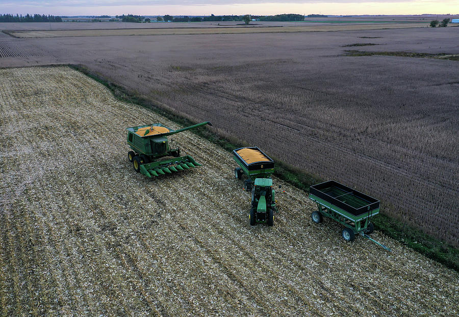 Iowa Corn Fields Drone photography Photograph by Sandra Js