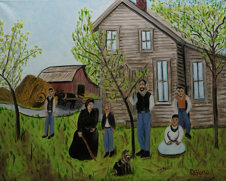 Iowa Homestead Painting by Dean Glorso